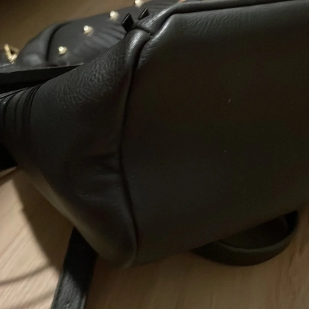 LOVE  MOSCHINO Black logo and fringe backpack